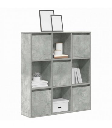 vidaXL Bookcase Concrete Grey 89x24x101.5 cm Engineered Wood