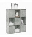 vidaXL Bookcase Concrete Grey 89x24x101.5 cm Engineered Wood