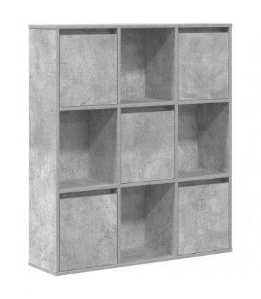 vidaXL Bookcase Concrete Grey 89x24x101.5 cm Engineered Wood