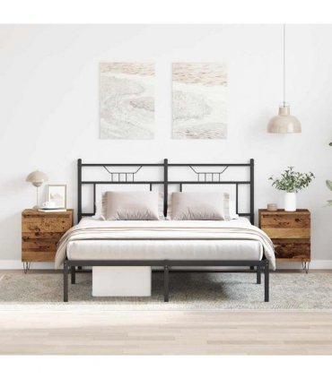 vidaXL Bedside Cabinet 2 pcs Old wood 40 x 35 x 50 cm Engineered wood