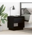vidaXL Nightstand Black Oak 45 x 34 x 44 cm Engineered Wood