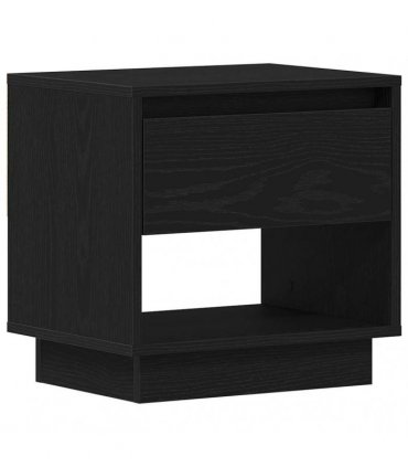 vidaXL Nightstand Black Oak 45 x 34 x 44 cm Engineered Wood