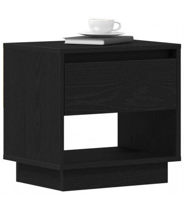 vidaXL Nightstand Black Oak 45 x 34 x 44 cm Engineered Wood