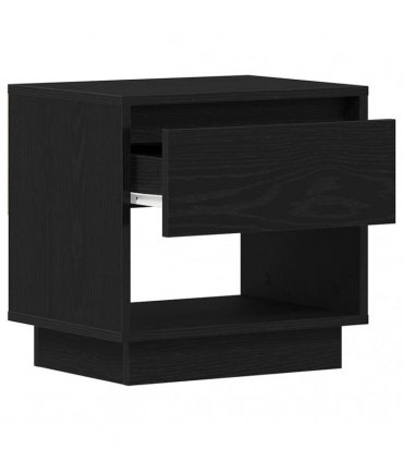 vidaXL Nightstand Black Oak 45 x 34 x 44 cm Engineered Wood