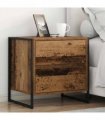 vidaXL Bedside Table 2 pcs Old Wood 50 x 39.5 x 50 cm Engineered Wood