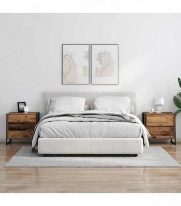 vidaXL Bedside Table 2 pcs Old Wood 50 x 39.5 x 50 cm Engineered Wood