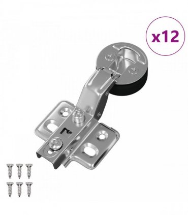 vidaXL Hinge 12 pcs Silver 35 mm Iron