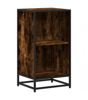 vidaXL Book Cabinet Smoked Oak 40x35x76 cm Engineered Wood