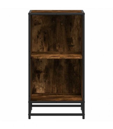 vidaXL Book Cabinet Smoked Oak 40x35x76 cm Engineered Wood