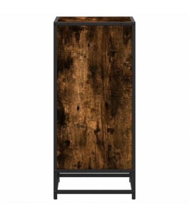 vidaXL Book Cabinet Smoked Oak 40x35x76 cm Engineered Wood
