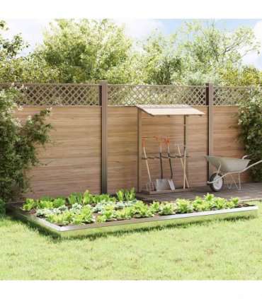 vidaXL Snail Fences 16 pcs Silver Galvanised Steel