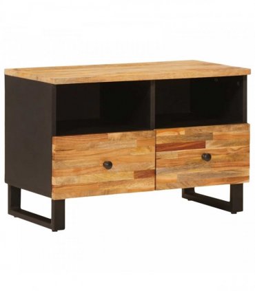vidaXL TV Cabinet with Storage Brown 70 x 33 x 46 cm Solid Mango Wood