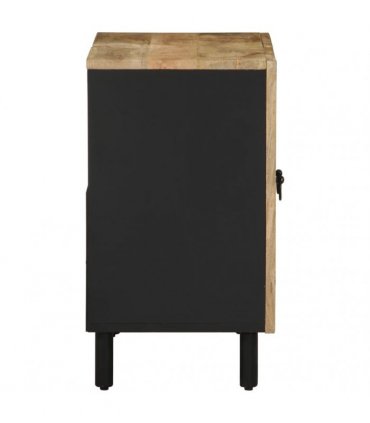 vidaXL Bathroom Sink Cabinet Black 62x33x58 cm Solid Wood Mango