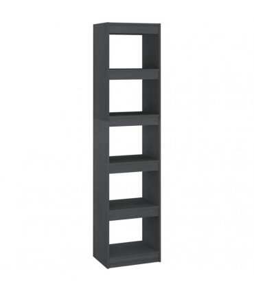 vidaXL Book Cabinet/Room Divider Grey 40x30x167.5 cm Solid Pinewood
