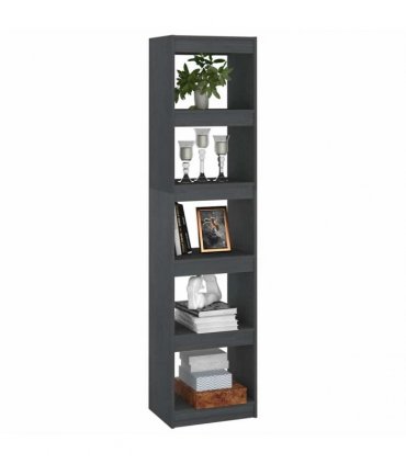 vidaXL Book Cabinet/Room Divider Grey 40x30x167.5 cm Solid Pinewood