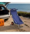 vidaXL Beach Trolley with Wheels Portable Foldable Blue