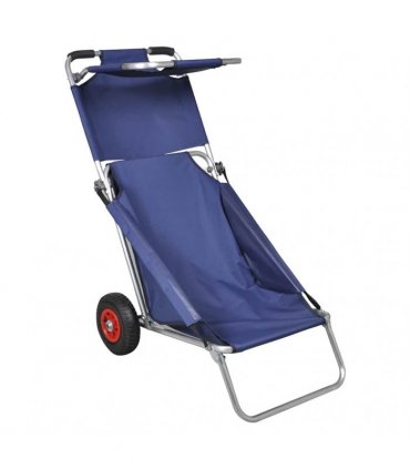 vidaXL Beach Trolley with Wheels Portable Foldable Blue
