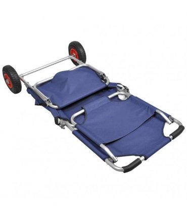 vidaXL Beach Trolley with Wheels Portable Foldable Blue