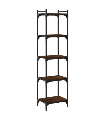 vidaXL Bookcase 5-Tier Brown Oak 40x30x154 cm Engineered Wood