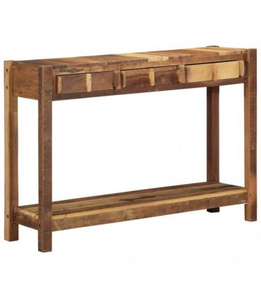 vidaXL Console Table Brown 107 x 33 x 76 cm Solid Reclaim Wood