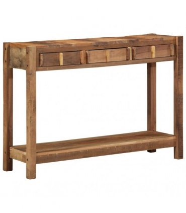 vidaXL Console Table Brown 107 x 33 x 76 cm Solid Reclaim Wood