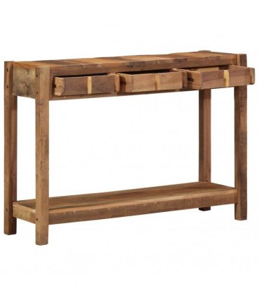 vidaXL Console Table Brown 107 x 33 x 76 cm Solid Reclaim Wood