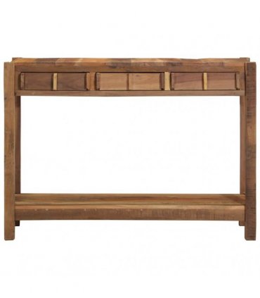vidaXL Console Table Brown 107 x 33 x 76 cm Solid Reclaim Wood