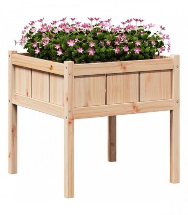 vidaXL Garden Planter Nature 70 x 70 x 70 cm Solid Pine Wood
