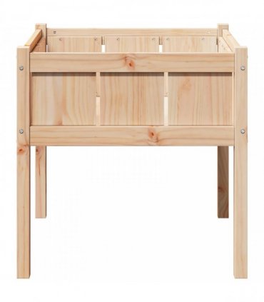 vidaXL Garden Planter Nature 70 x 70 x 70 cm Solid Pine Wood