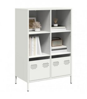 vidaXL Highboard White 68x39x103.5 cm Steel