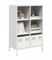 vidaXL Highboard White 68x39x103.5 cm Steel