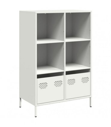 vidaXL Highboard White 68x39x103.5 cm Steel