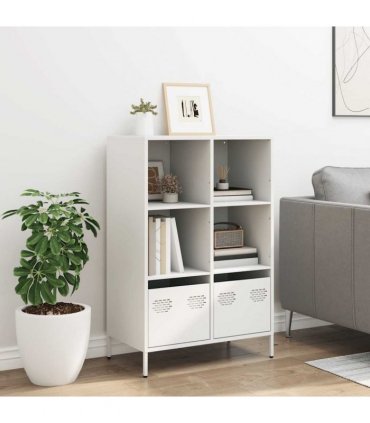 vidaXL Highboard White 68x39x103.5 cm Steel