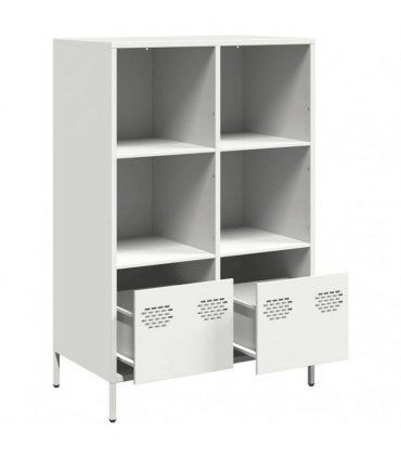 vidaXL Highboard White 68x39x103.5 cm Steel