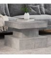 vidaXL Coffee Table with LED Lights Concrete Grey 50x50x40 cm