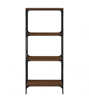 vidaXL Bookcase 4-Tier Brown Oak 59x35x132 cm Engineered Wood