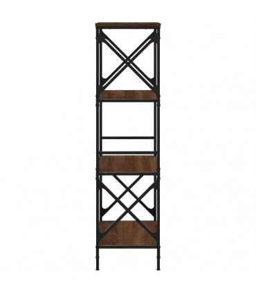 vidaXL Bookcase 4-Tier Brown Oak 59x35x132 cm Engineered Wood