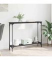 vidaXL Console Table Black Oak 100 x 22.5 x 75 cm Engineered Wood