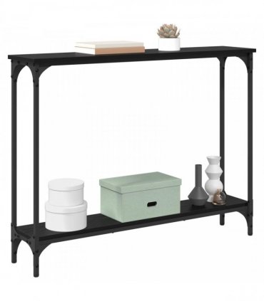 vidaXL Console Table Black Oak 100 x 22.5 x 75 cm Engineered Wood