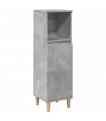 vidaXL Bathroom Cabinet Concrete Grey 30x30x100 cm Engineered Wood