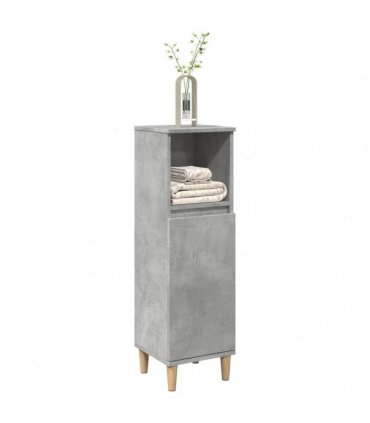vidaXL Bathroom Cabinet Concrete Grey 30x30x100 cm Engineered Wood