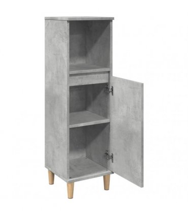vidaXL Bathroom Cabinet Concrete Grey 30x30x100 cm Engineered Wood
