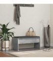 vidaXL Hall Bench with Cushion Concrete Grey 83 x 38 x 40 cm