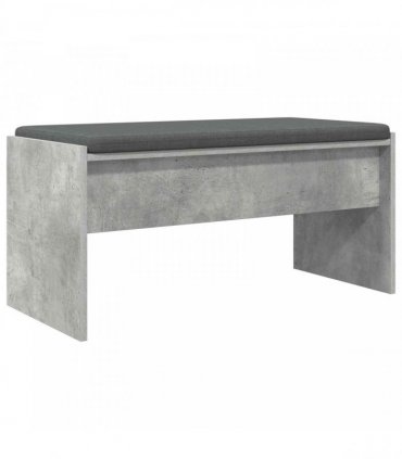 vidaXL Hall Bench with Cushion Concrete Grey 83 x 38 x 40 cm