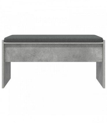 vidaXL Hall Bench with Cushion Concrete Grey 83 x 38 x 40 cm