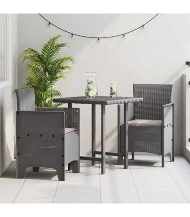 vidaXL Garden Chair 2 pcs Light Grey 53 x 49 x 85 cm Polypropylene