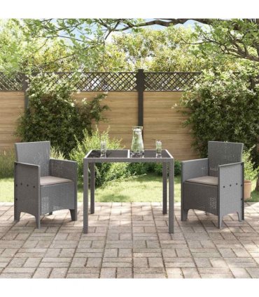 vidaXL Garden Chair 2 pcs Light Grey 53 x 49 x 85 cm Polypropylene