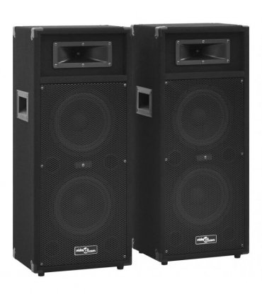 vidaXL Professional Passive Hifi Stage Speakers 2 pcs 1000 W Black