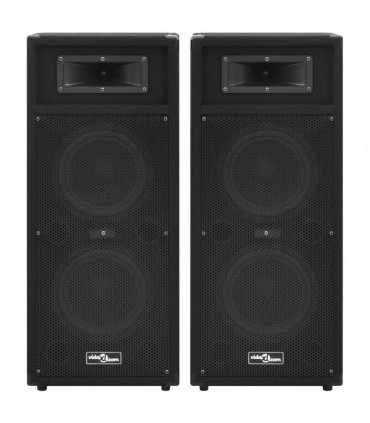 vidaXL Professional Passive Hifi Stage Speakers 2 pcs 1000 W Black