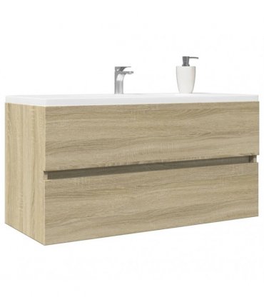 vidaXL Sink Cabinet Sonoma Oak 90x38.5x45 cm Engineered Wood